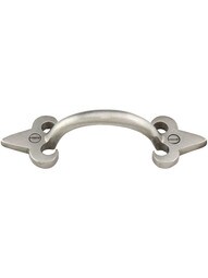 Arched Handle Bronze Fleur-de-Lis 4-Inch Cabinet Pull